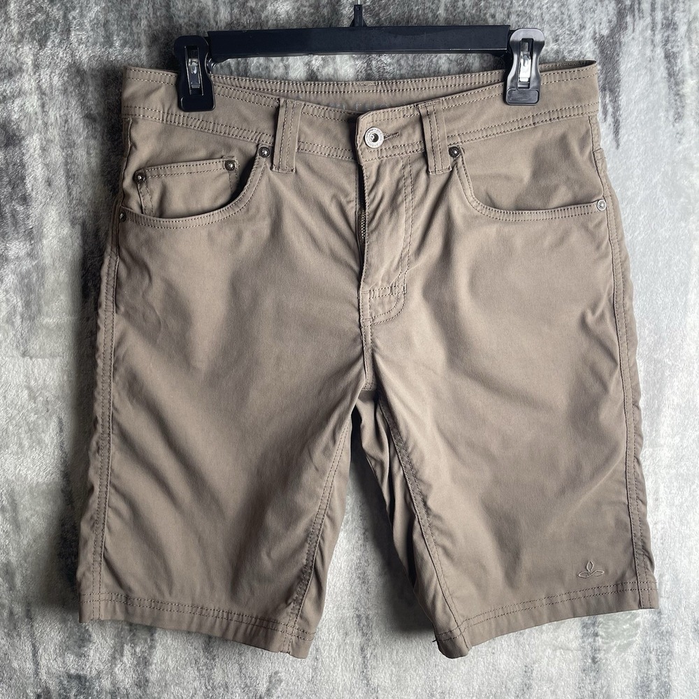 prAna Men's 30 Brown Shorts Inseam 10 with Pockets for Outdoor Hiking